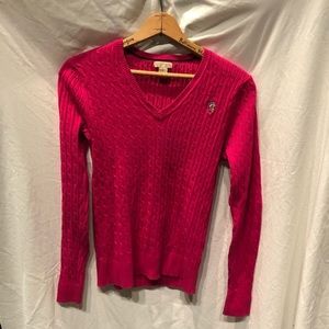 US Polo Assn Sweater V neck Coral Small